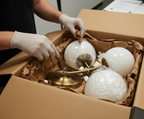 3 Light Globe Brass chandelier light Fixture