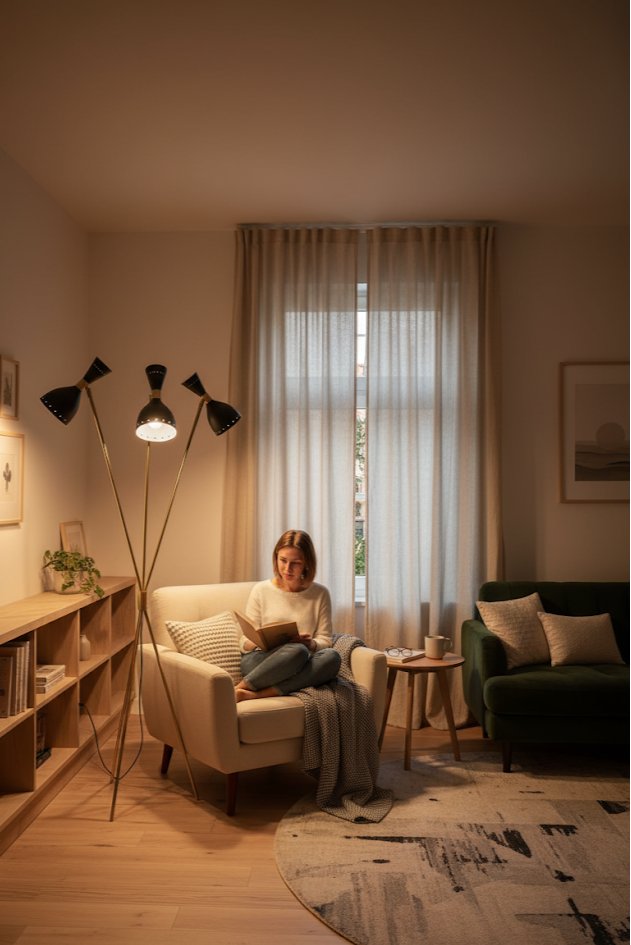 3 Arms Floor Light