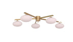 5 Light Globe Brass chandelier