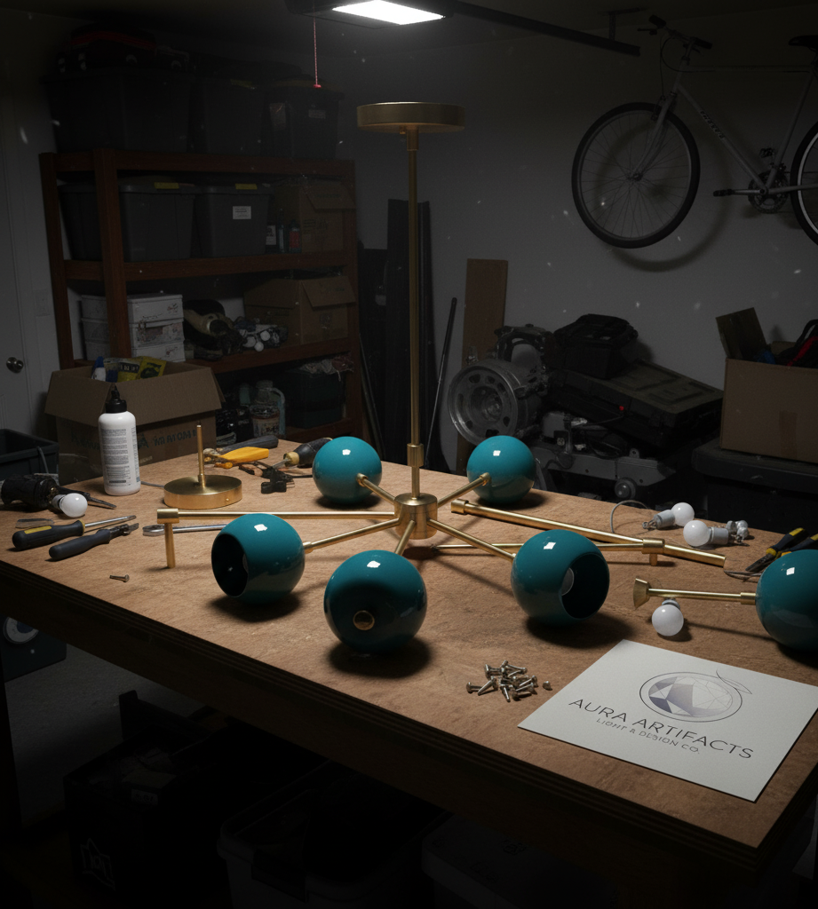 5 Light eyeball Shade Chandelier