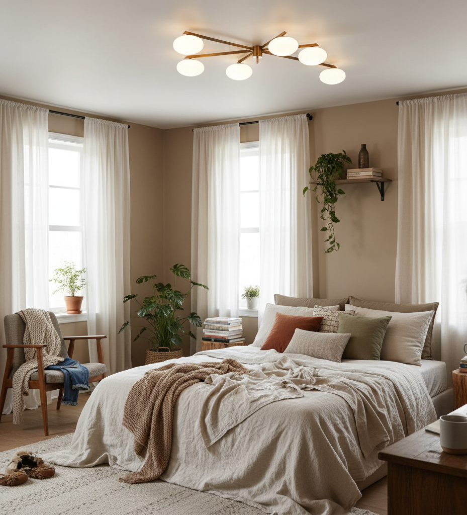 6 Globe Flush Mount Ceiling Light