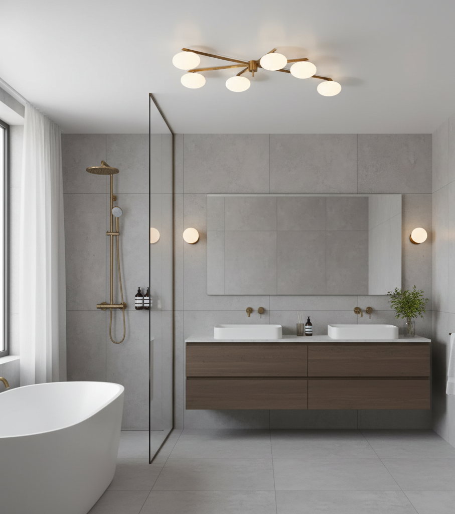 6 Globe Flush Mount Ceiling Light