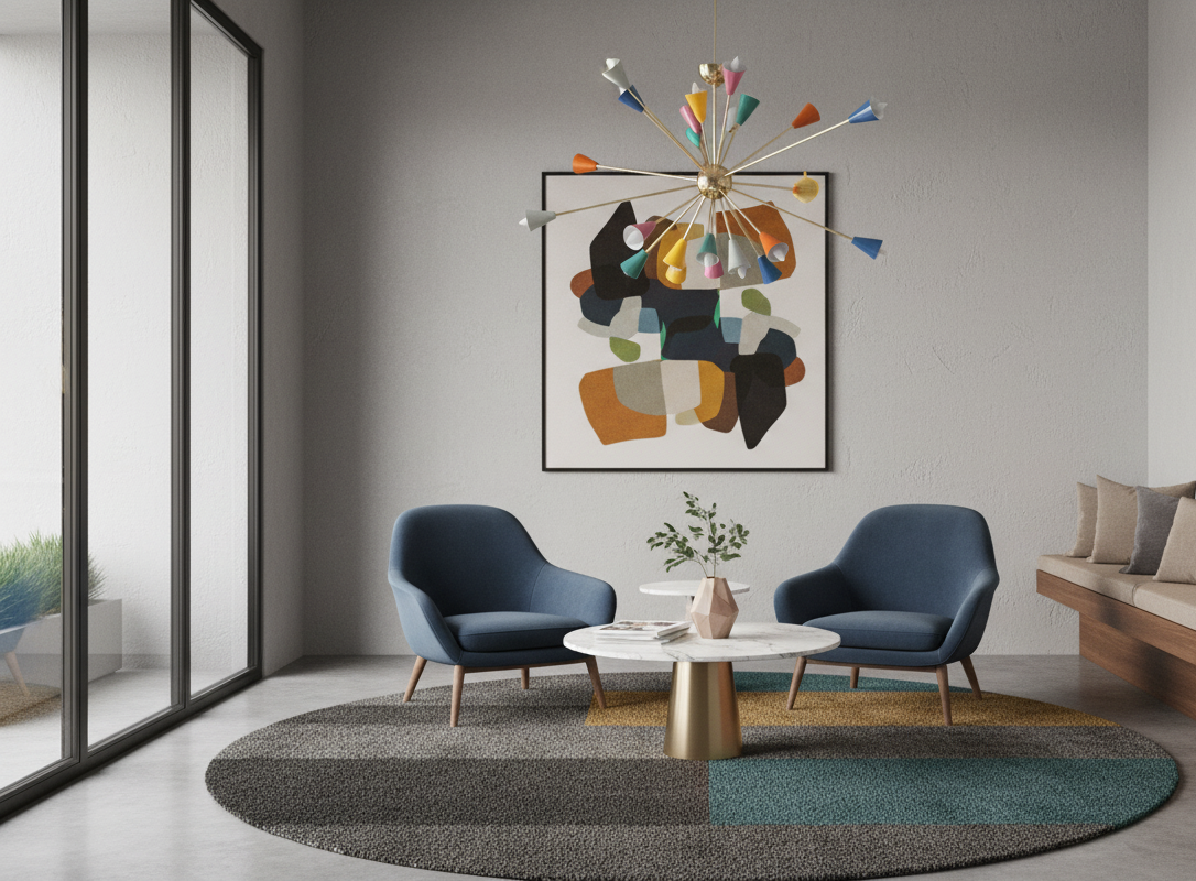 24 bulb, Multicolour Chandelier