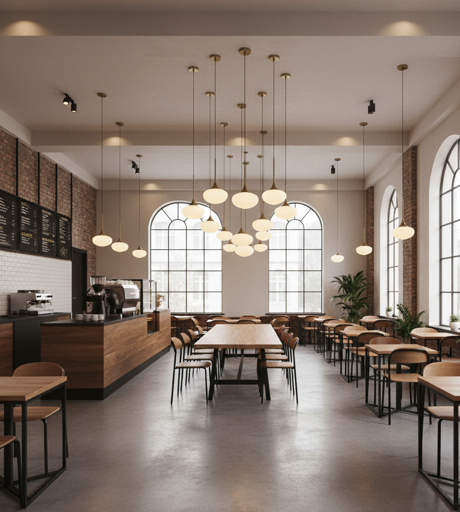 1 Globe Brass Pendant Light