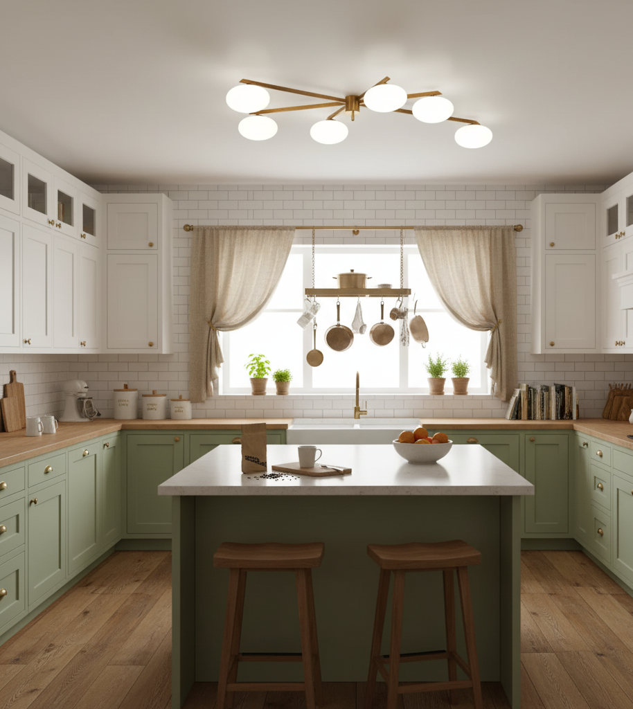 6 Globe Flush Mount Ceiling Light