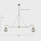 2 Glass Float Light Fixture
