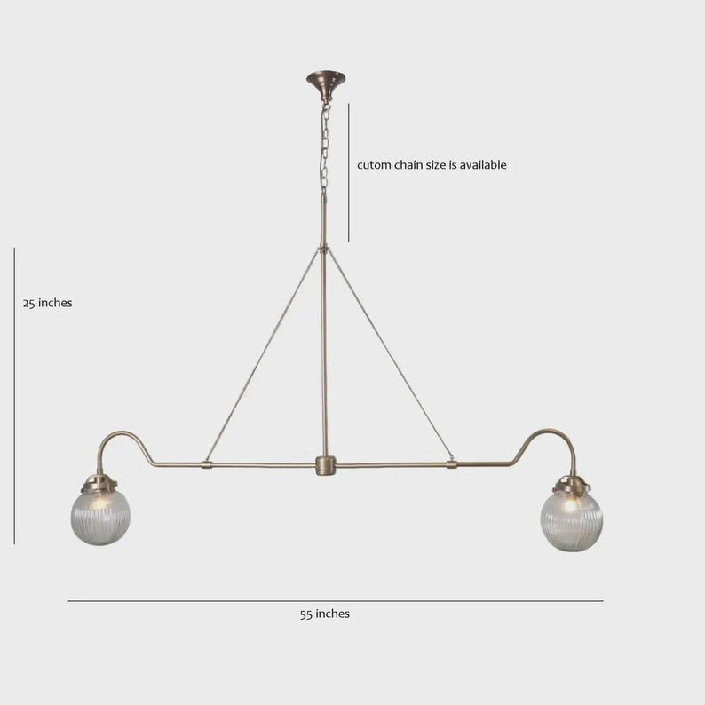2 Glass Float Light Fixture