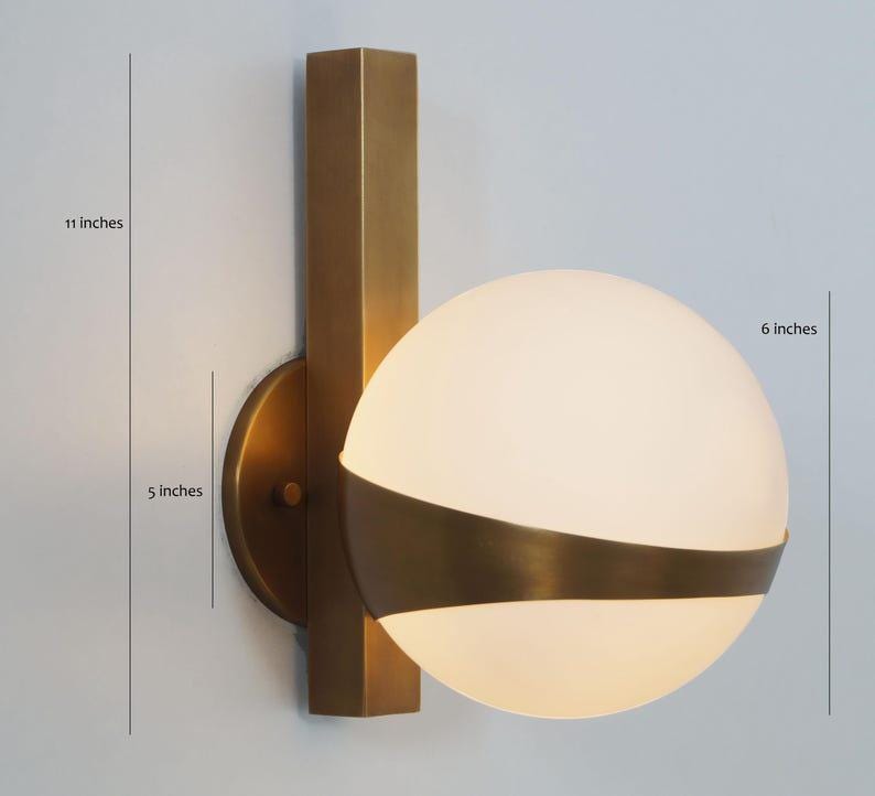 Single Light Glass Globe