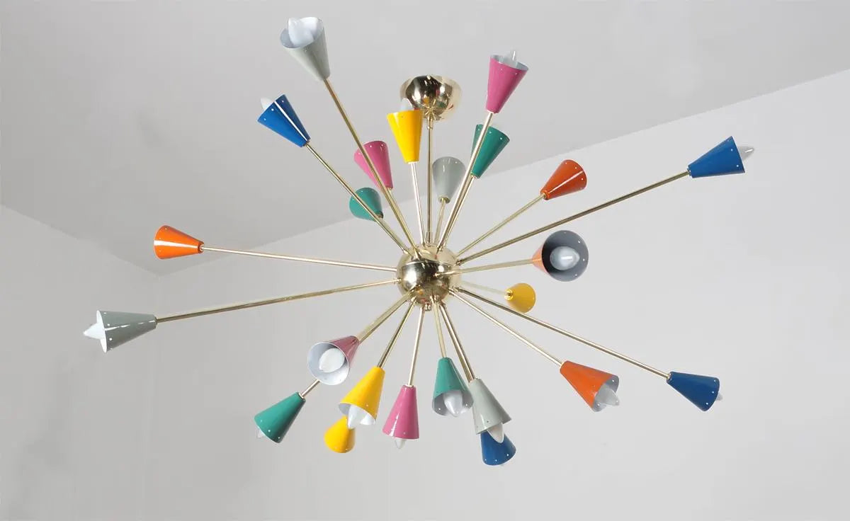 24 bulb, Multicolour Chandelier