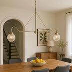 2 Glass Float Light Fixture