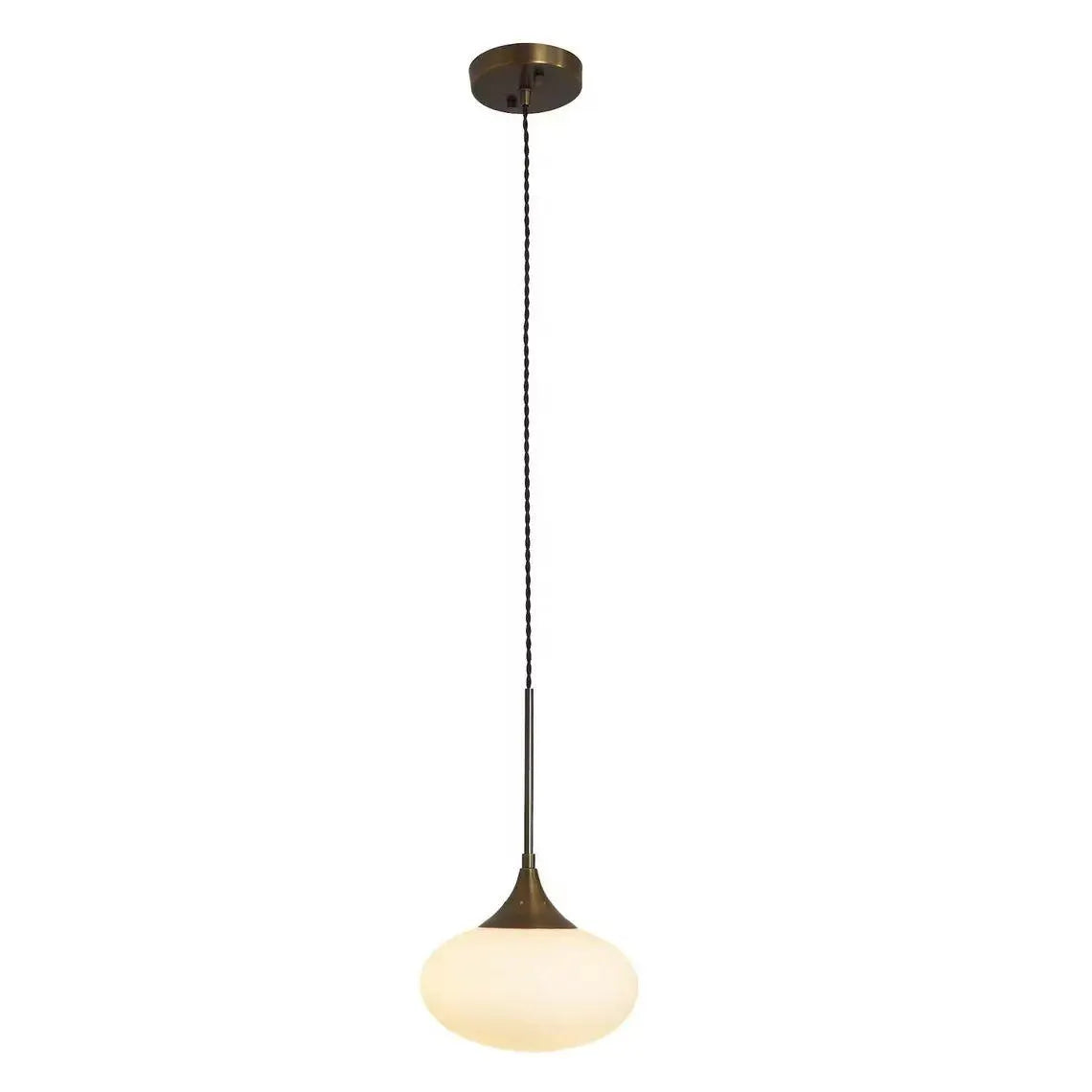 1 Globe Brass Pendant Light