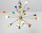24 bulb, Multicolour Chandelier