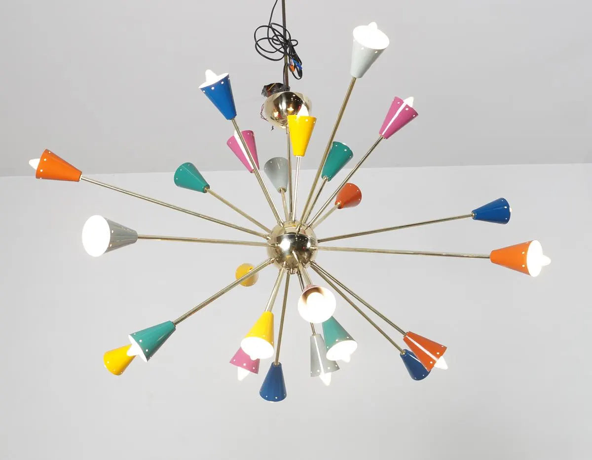 24 bulb, Multicolour Chandelier