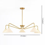 5-Arms Cone Pendant Light Chandelier