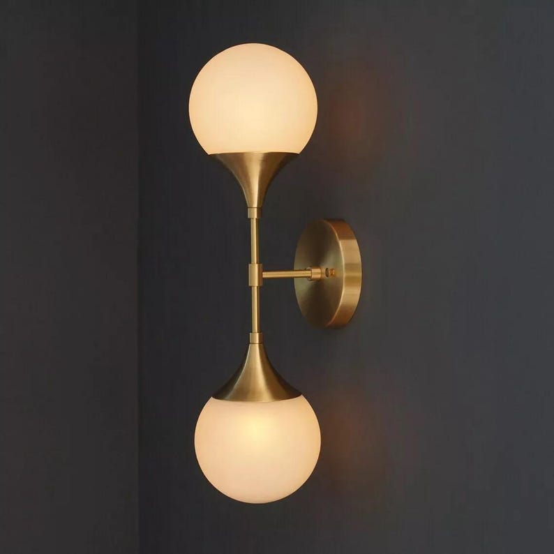 2 Globe Wall Lamp Light