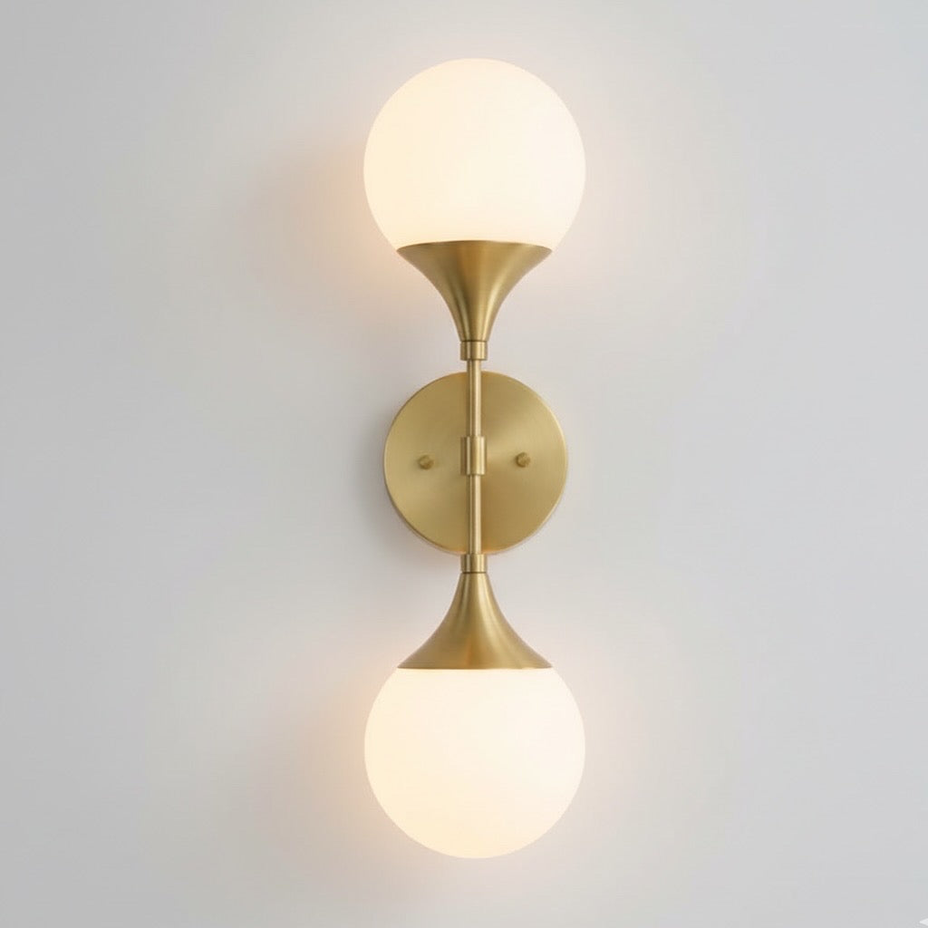 2 Globe Wall Lamp Light