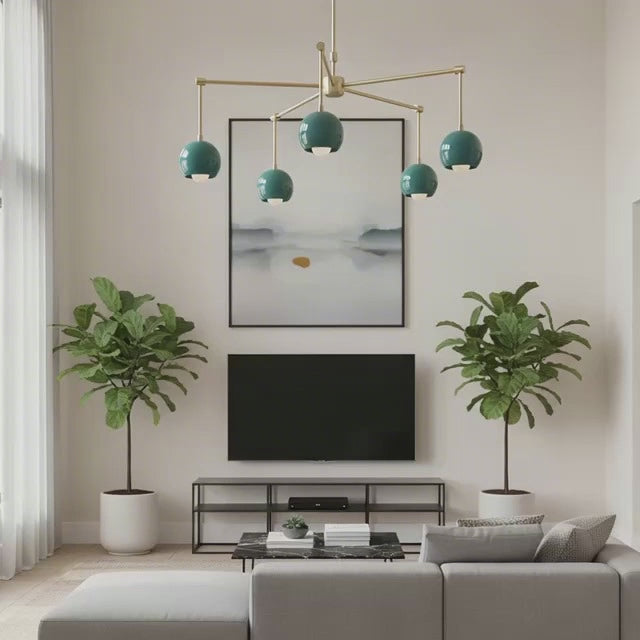 5 Light eyeball Shade Chandelier